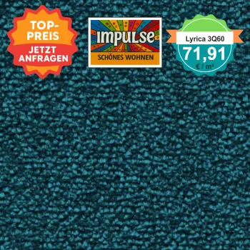 Vorwerk Lyrica 3Q60 türkis – Velours Teppich – € 71,91/m² – Produktbild